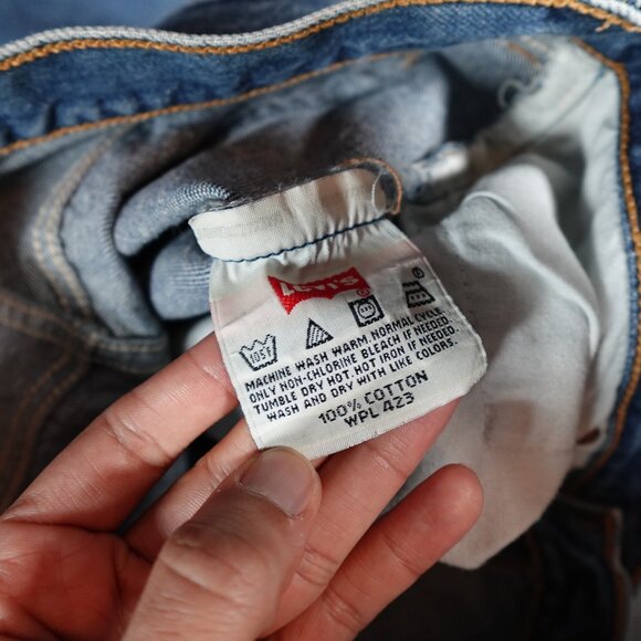 Vintage Levis 501 Straight Fit Jeans Mens 36x30 (Fits 34x30) Faded Made In USA - Picture 11 of 16